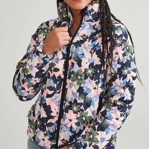 Vera Bradley Quilted Puffer Jacket in Rosa Camo NWT
